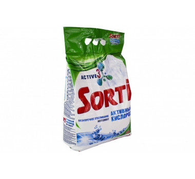 Стиральный порошок SORTI 6кг автомат Активный кислород д/белого НЭФИС